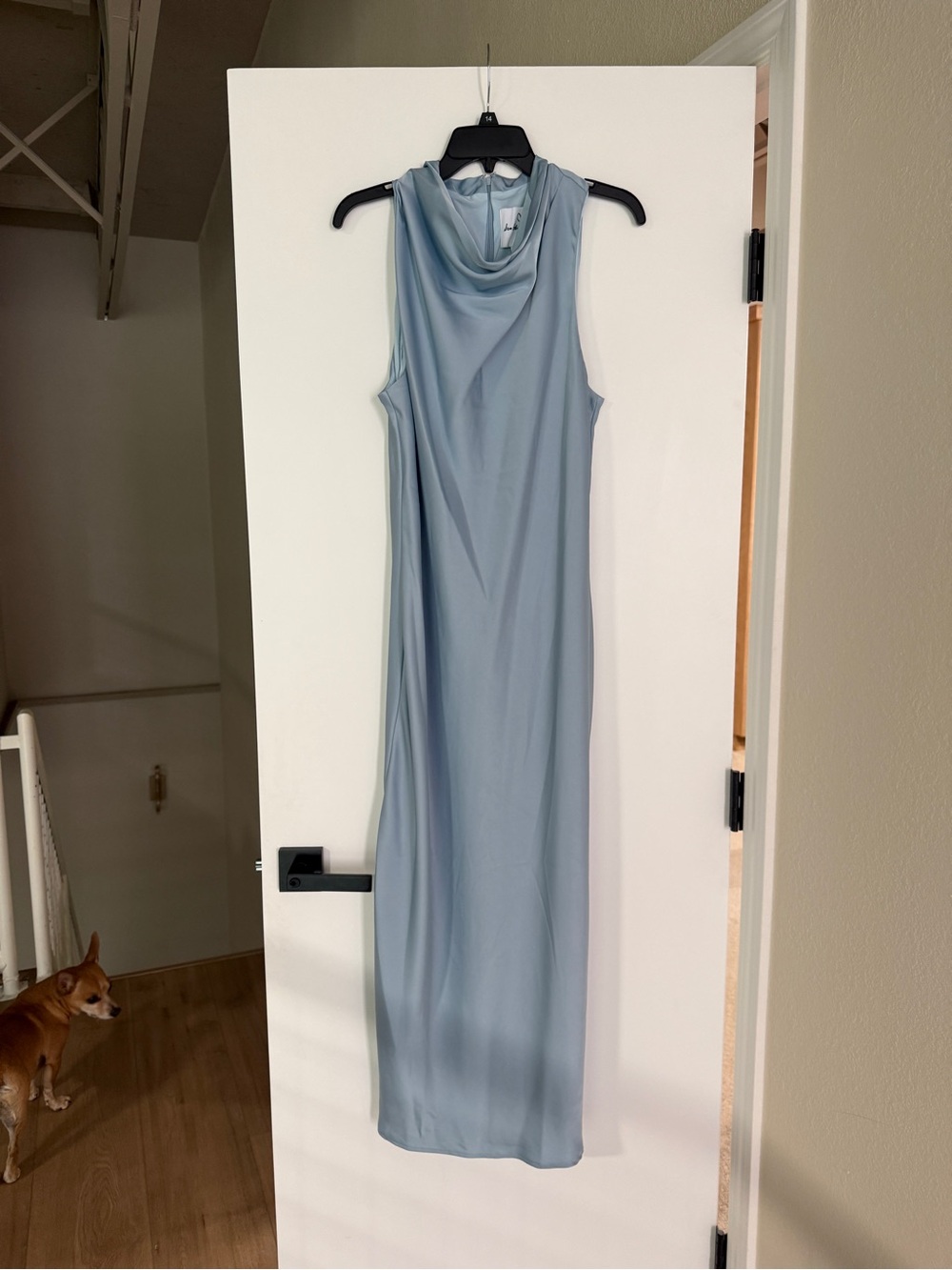 Sam Edelman Light Blue Cowl Neck Maxi Dress